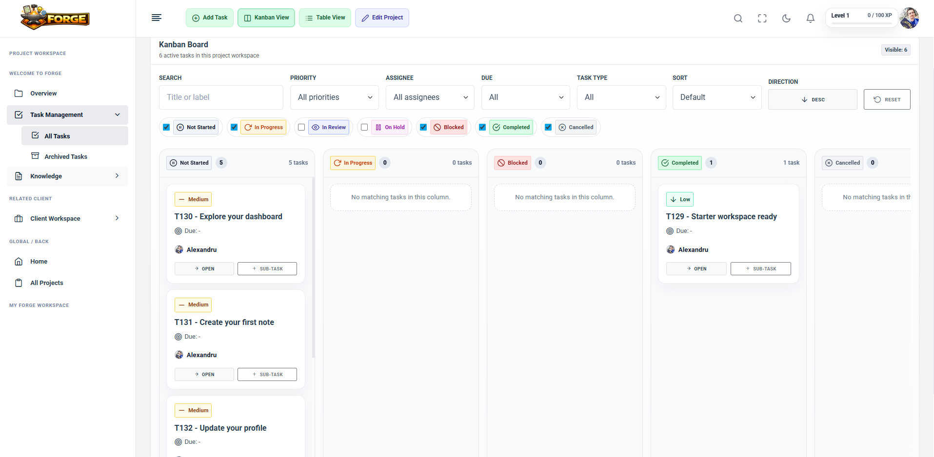 Project Tasks
